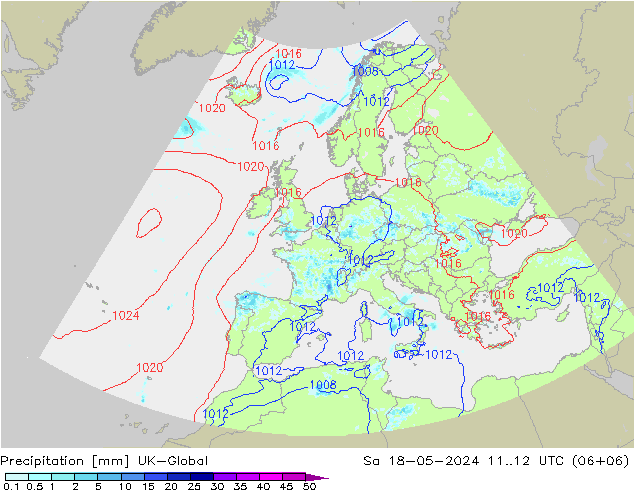 Precipitation UK-Global Sa 18.05.2024 12 UTC