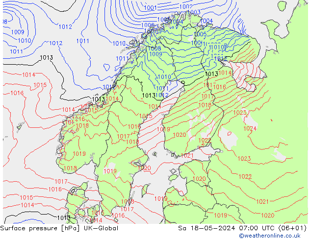pressão do solo UK-Global Sáb 18.05.2024 07 UTC