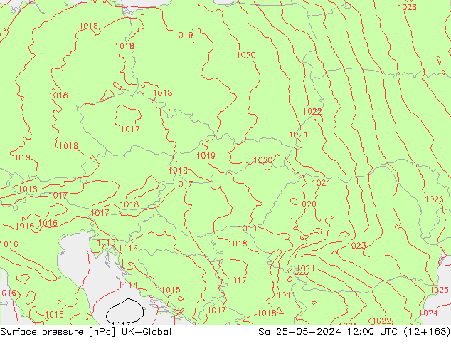 pressão do solo UK-Global Sáb 25.05.2024 12 UTC