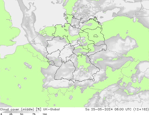 oblačnosti uprostřed UK-Global So 25.05.2024 06 UTC
