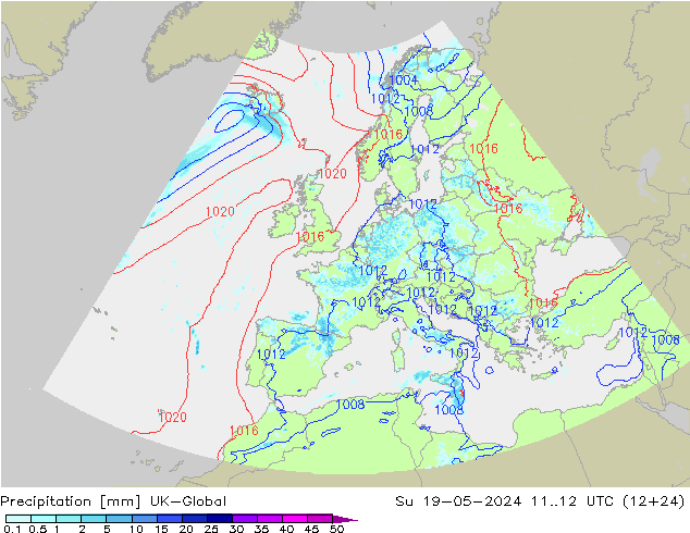 Niederschlag UK-Global So 19.05.2024 12 UTC