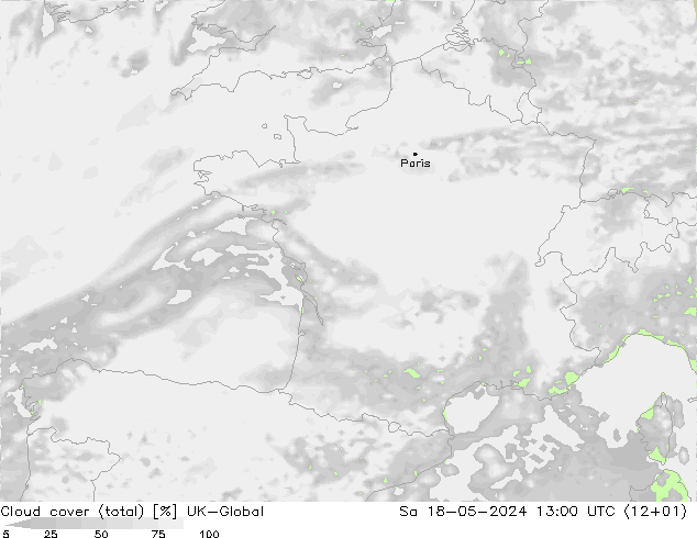 облака (сумма) UK-Global сб 18.05.2024 13 UTC