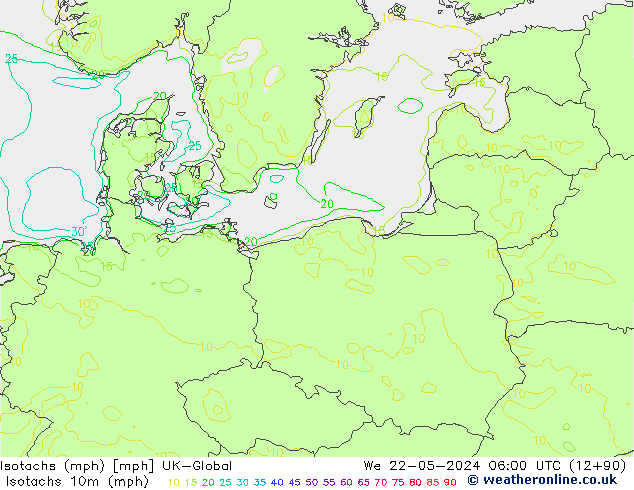 Isotaca (mph) UK-Global mié 22.05.2024 06 UTC
