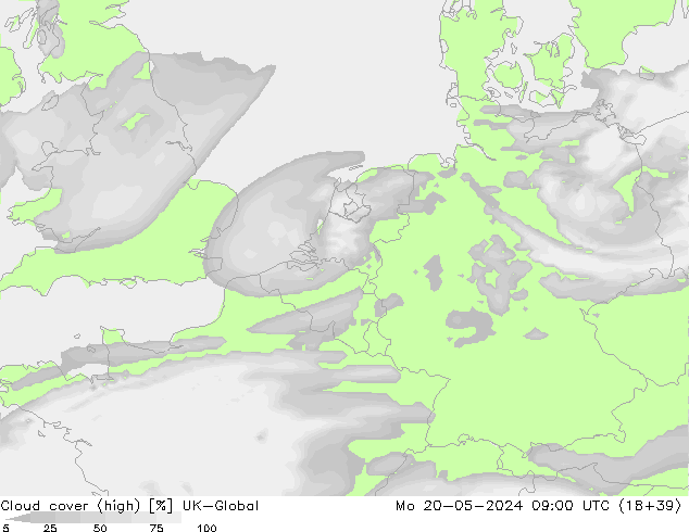 Wolken (hohe) UK-Global Mo 20.05.2024 09 UTC