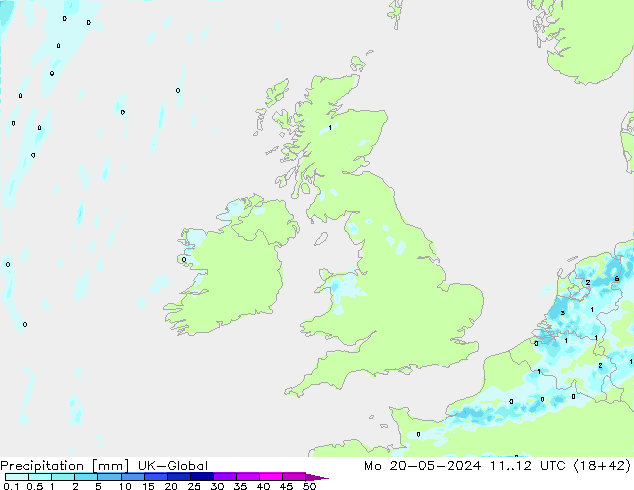 Yağış UK-Global Pzt 20.05.2024 12 UTC
