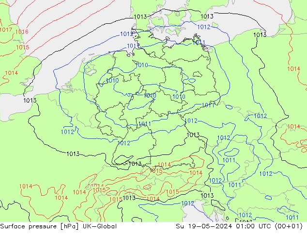 pression de l'air UK-Global dim 19.05.2024 01 UTC