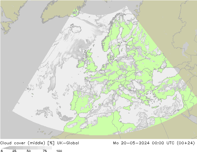 zachmurzenie (środk.) UK-Global pon. 20.05.2024 00 UTC