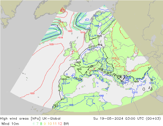 High wind areas UK-Global 星期日 19.05.2024 03 UTC
