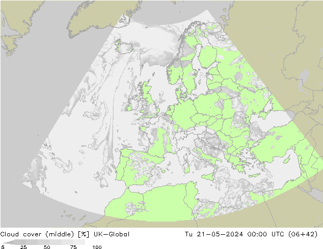 Nuages (moyen) UK-Global mar 21.05.2024 00 UTC