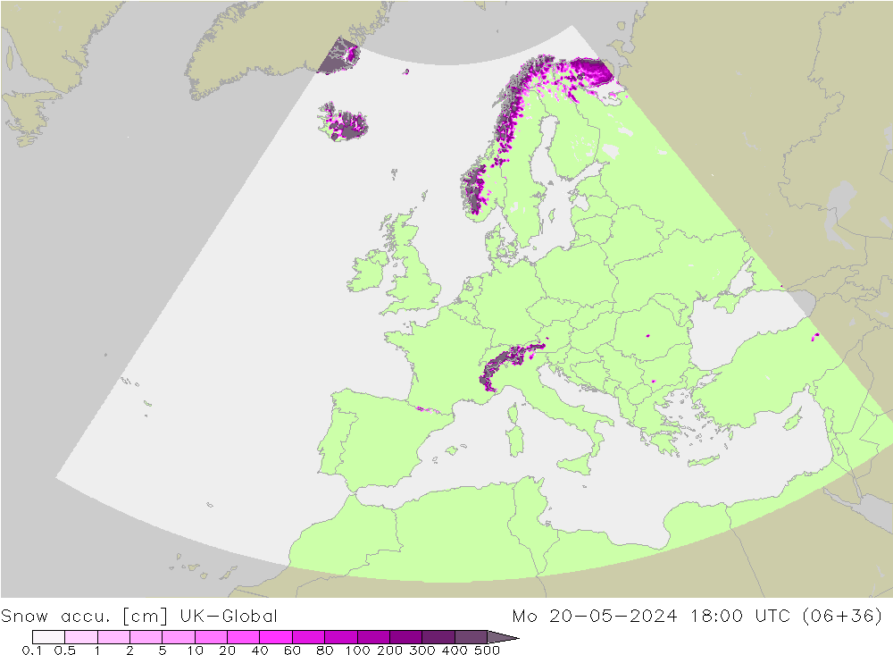 Snow accu. UK-Global pon. 20.05.2024 18 UTC