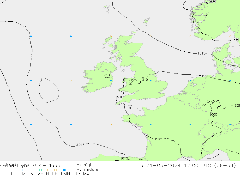 Cloud layer UK-Global mar 21.05.2024 12 UTC