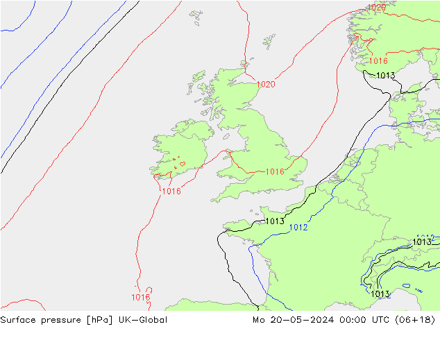 pression de l'air UK-Global lun 20.05.2024 00 UTC