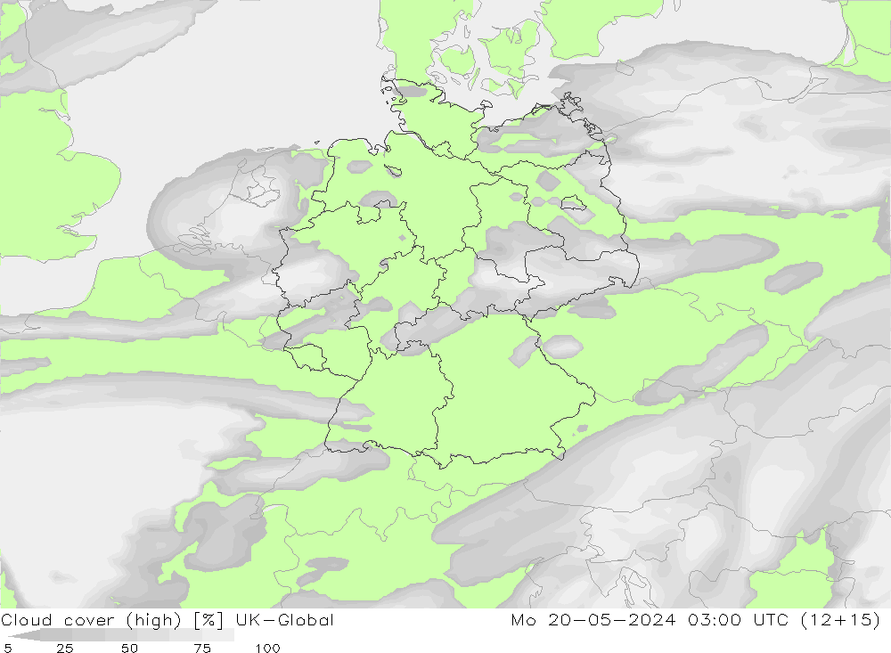 zachmurzenie (wysokie) UK-Global pon. 20.05.2024 03 UTC