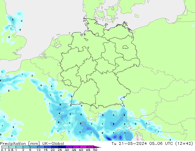Niederschlag UK-Global Di 21.05.2024 06 UTC