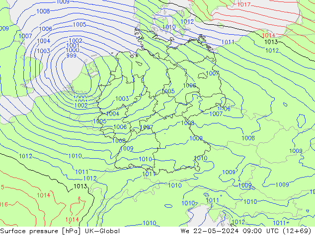 Bodendruck UK-Global Mi 22.05.2024 09 UTC