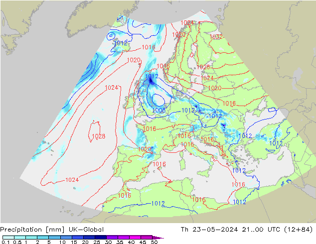 precipitação UK-Global Qui 23.05.2024 00 UTC
