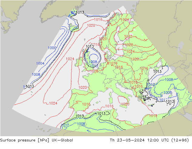 Luchtdruk (Grond) UK-Global do 23.05.2024 12 UTC