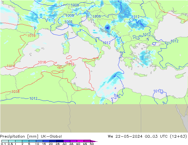 Precipitation UK-Global We 22.05.2024 03 UTC