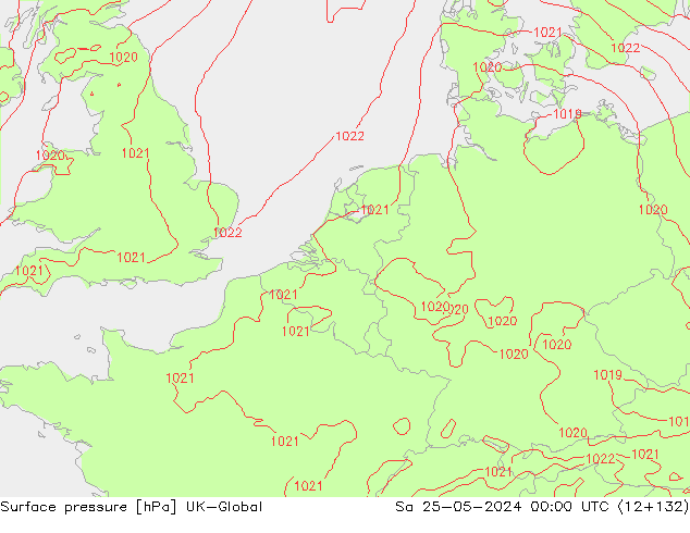 Yer basıncı UK-Global Cts 25.05.2024 00 UTC