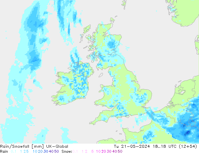 Rain/Snowfall UK-Global Ter 21.05.2024 18 UTC