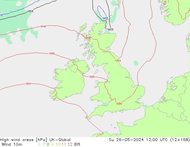 High wind areas UK-Global Вс 26.05.2024 12 UTC