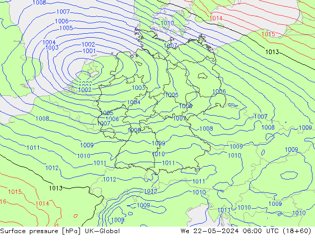 Bodendruck UK-Global Mi 22.05.2024 06 UTC