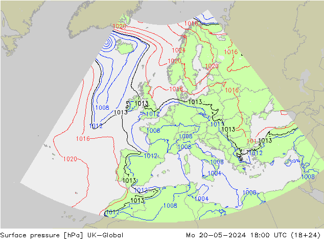 pressão do solo UK-Global Seg 20.05.2024 18 UTC
