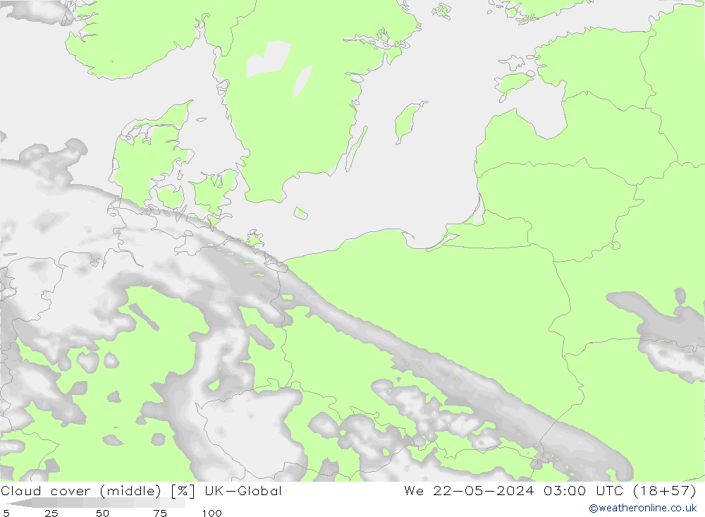 Cloud cover (middle) UK-Global We 22.05.2024 03 UTC