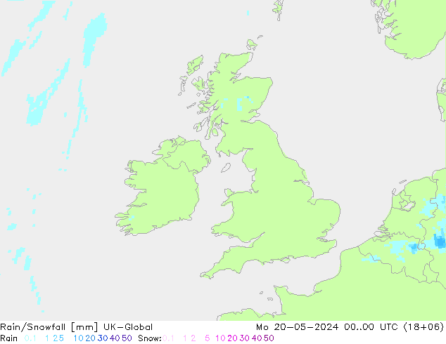Rain/Snowfall UK-Global  20.05.2024 00 UTC