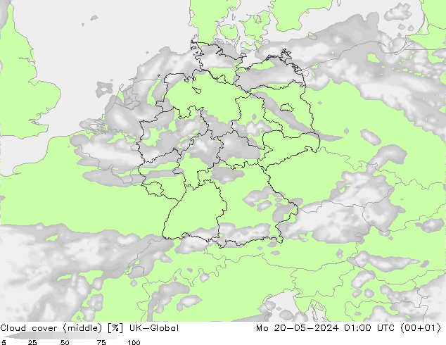 Cloud cover (middle) UK-Global Mo 20.05.2024 01 UTC