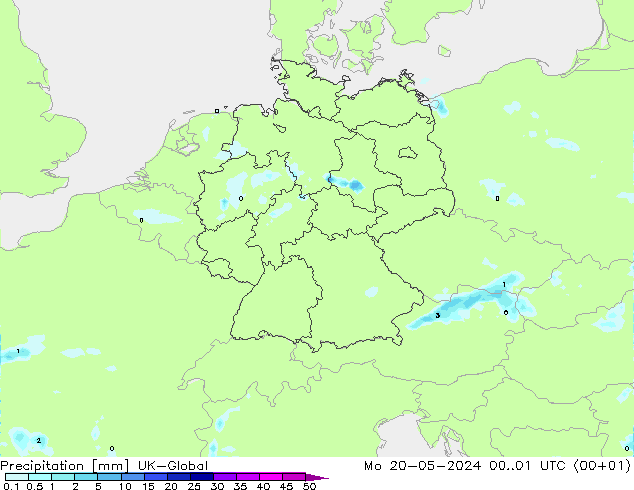 Precipitation UK-Global Mo 20.05.2024 01 UTC