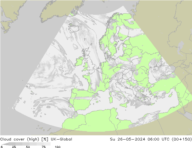 Wolken (hohe) UK-Global So 26.05.2024 06 UTC