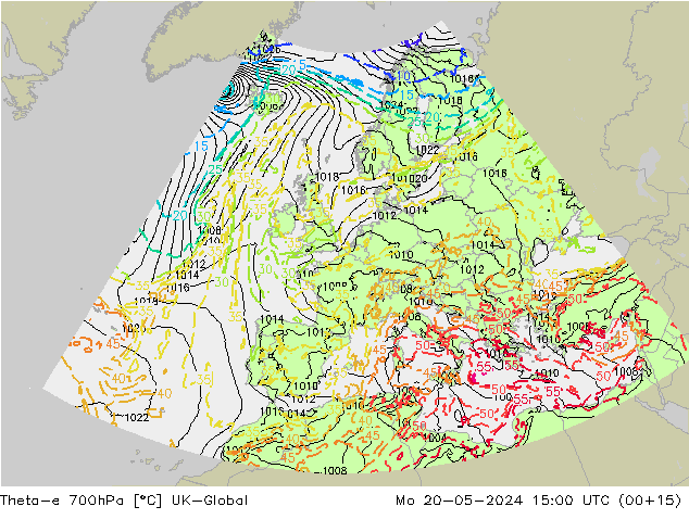 Theta-e 700hPa UK-Global Seg 20.05.2024 15 UTC