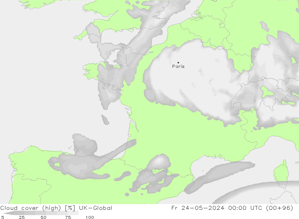 vysoký oblak UK-Global Pá 24.05.2024 00 UTC
