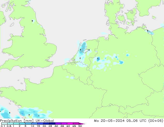 降水 UK-Global 星期一 20.05.2024 06 UTC
