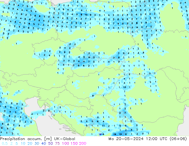Precipitation accum. UK-Global Seg 20.05.2024 12 UTC