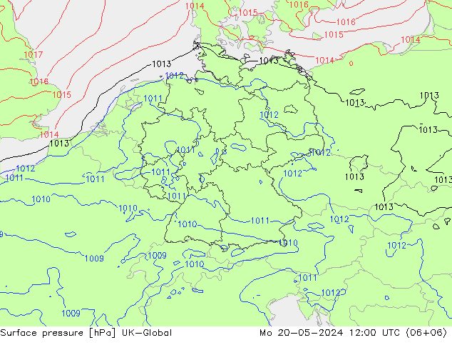 Yer basıncı UK-Global Pzt 20.05.2024 12 UTC