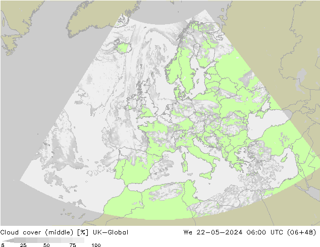 zachmurzenie (środk.) UK-Global śro. 22.05.2024 06 UTC