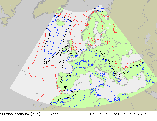 Luchtdruk (Grond) UK-Global ma 20.05.2024 18 UTC