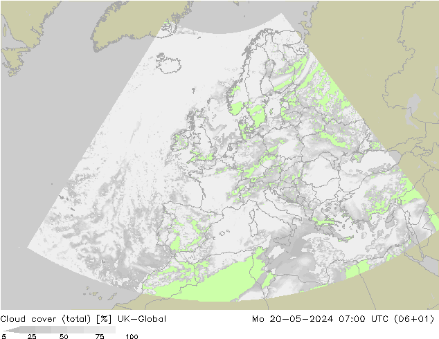 Bulutlar (toplam) UK-Global Pzt 20.05.2024 07 UTC