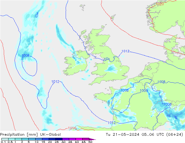 Precipitación UK-Global mar 21.05.2024 06 UTC