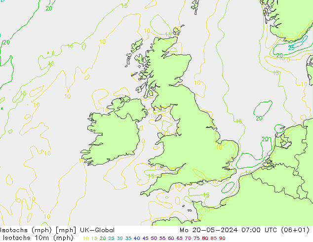 Isotachs (mph) UK-Global Mo 20.05.2024 07 UTC
