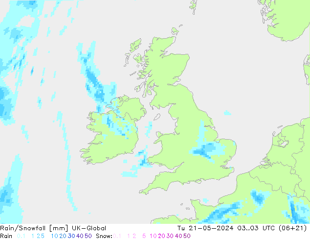 Rain/Snowfall UK-Global mar 21.05.2024 03 UTC