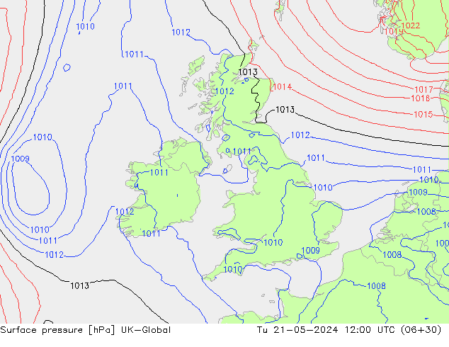 pressão do solo UK-Global Ter 21.05.2024 12 UTC
