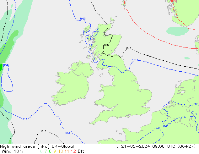 High wind areas UK-Global Tu 21.05.2024 09 UTC