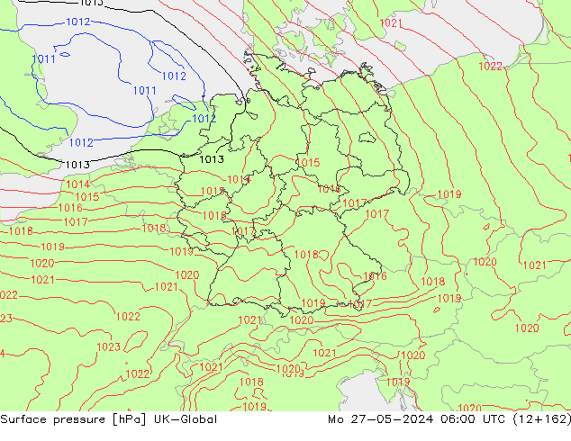 Luchtdruk (Grond) UK-Global ma 27.05.2024 06 UTC