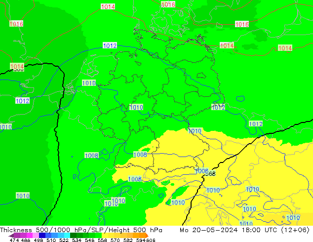 Schichtdicke 500-1000 hPa UK-Global Mo 20.05.2024 18 UTC