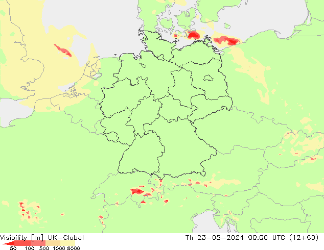 Dohlednost UK-Global Čt 23.05.2024 00 UTC