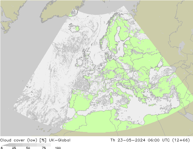 Nubes bajas UK-Global jue 23.05.2024 06 UTC