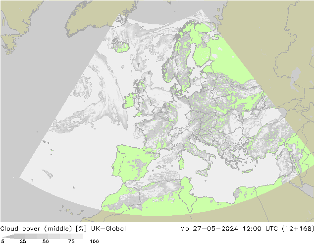 oblačnosti uprostřed UK-Global Po 27.05.2024 12 UTC